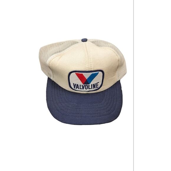 Valvoline Mesh Back Adjustable Snapback Trucker Hat Baseball Cap Gasoline Vintag - Picture 1 of 4
